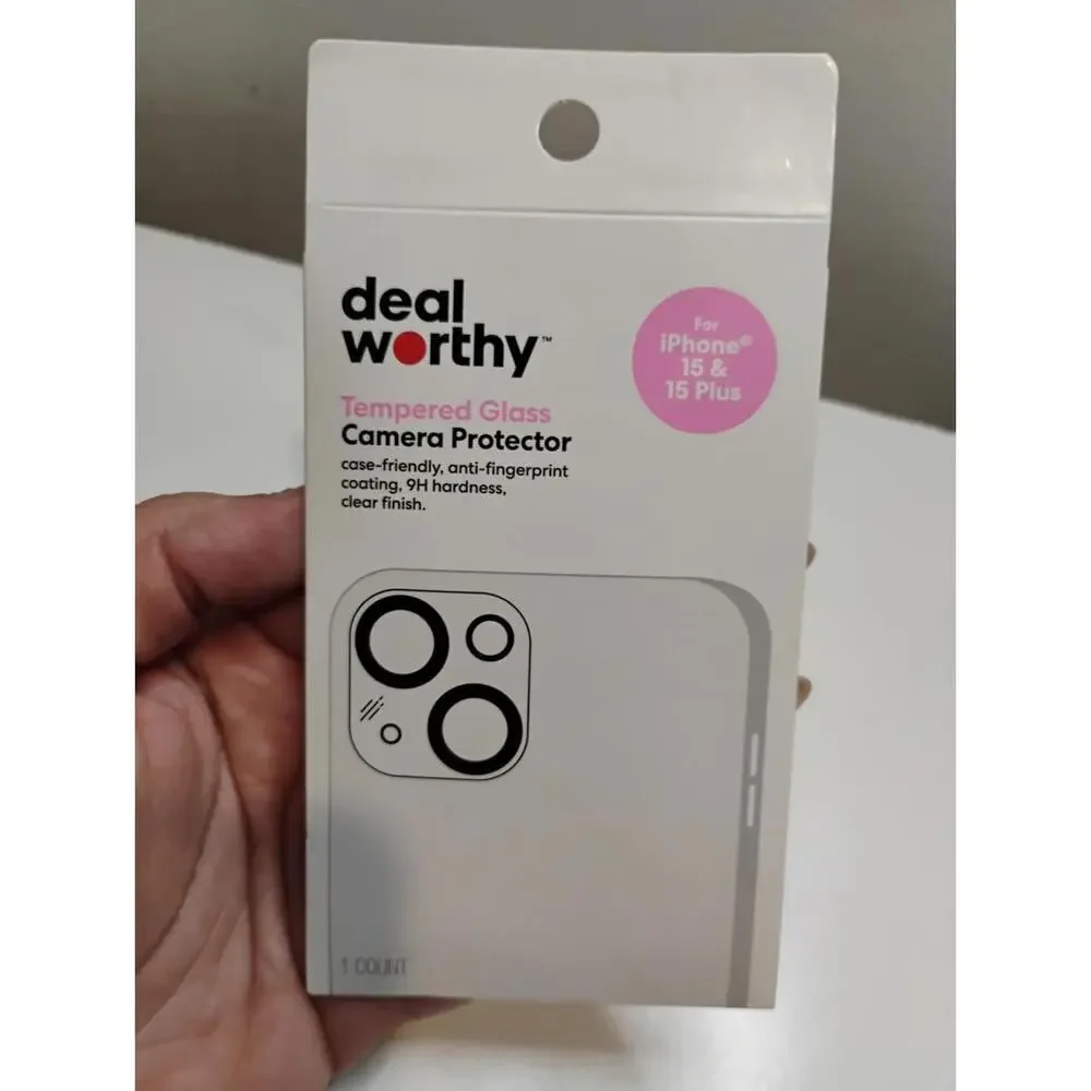 Deal Worthy Tempered Glass Camera Protector iPhone 15 & 15 Plus NEW